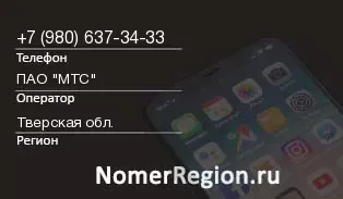 Кто звонил с 9806373433 - регион и оператор